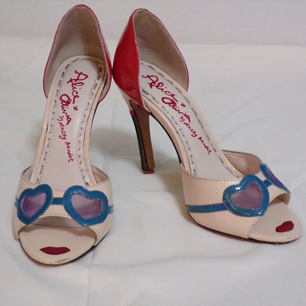 Alice and Olivia Patent leather stace face Stacey heels sz 7.5